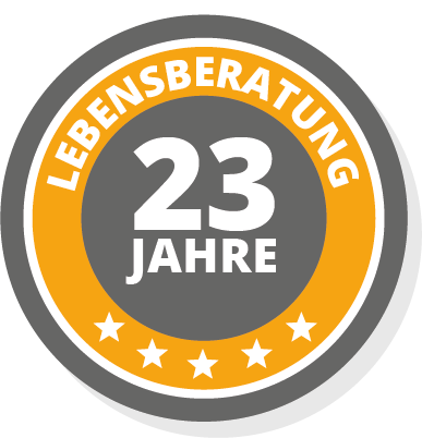 22 Jahre Lebensberatung label