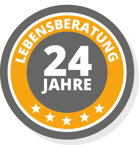 22 Jahre Lebensberatung label