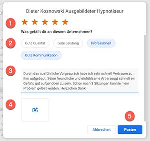 Google Bewertung web